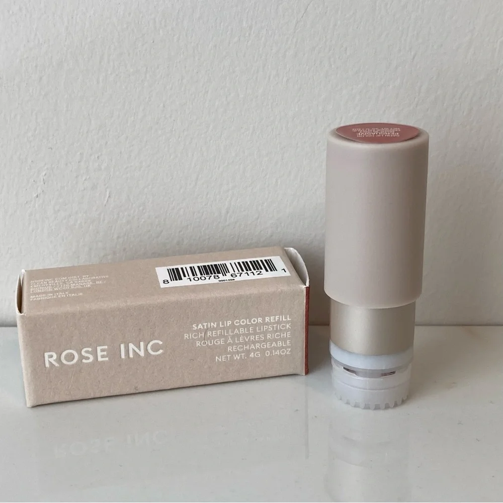Rose Inc Satin Lip Color Refill Deep Rose in Persuasive 4g BNIB